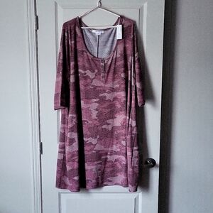 Penningtons Pink Camo Dress size 3XL